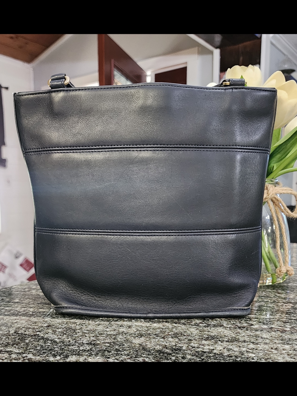 Coach Tribeca Vintage Leather Shopper Tote with Gold Hardware 1998 United States - Picture 3 of 13